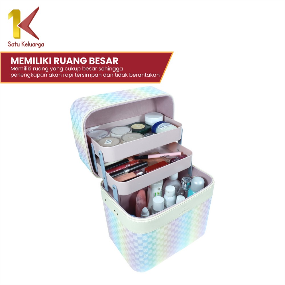 Jual Satu Keluarga Box Make Up Tas Kosmetik Portable K156 Beauty Case ...