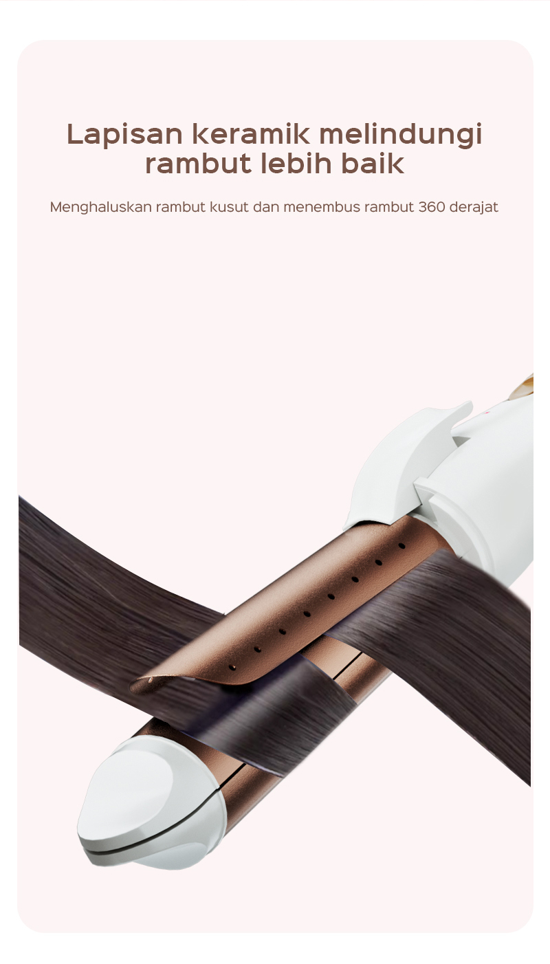 Jual HAN RIVER Catokan Rambut Curly 2in1 Pemanasan 20 Detik Catokan ...