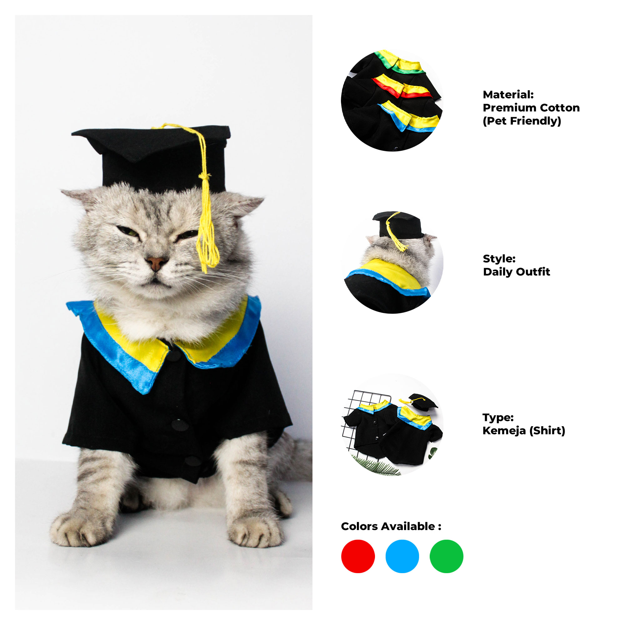 Jual Baju Kucing Anjing Lucu Cowok Cewek Murah Wisuda - Bukipet ...