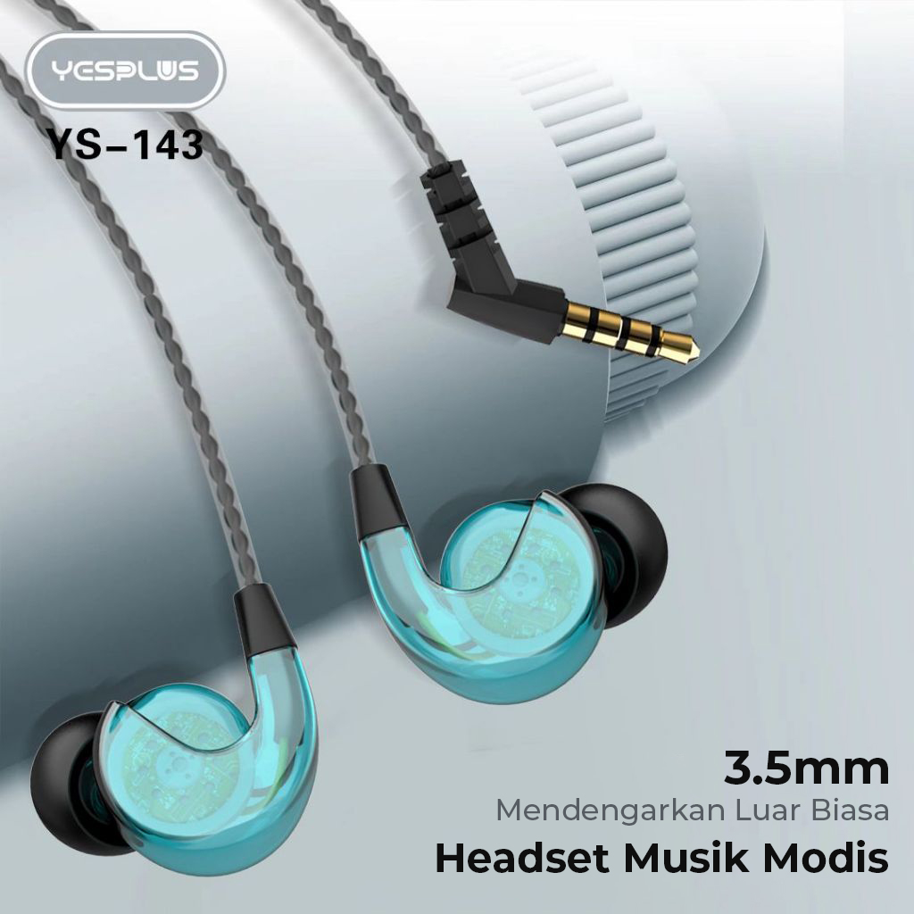Jual Headset/Handsfree YESPLUS YS-143 Stereo Sound Earphone Universal ...