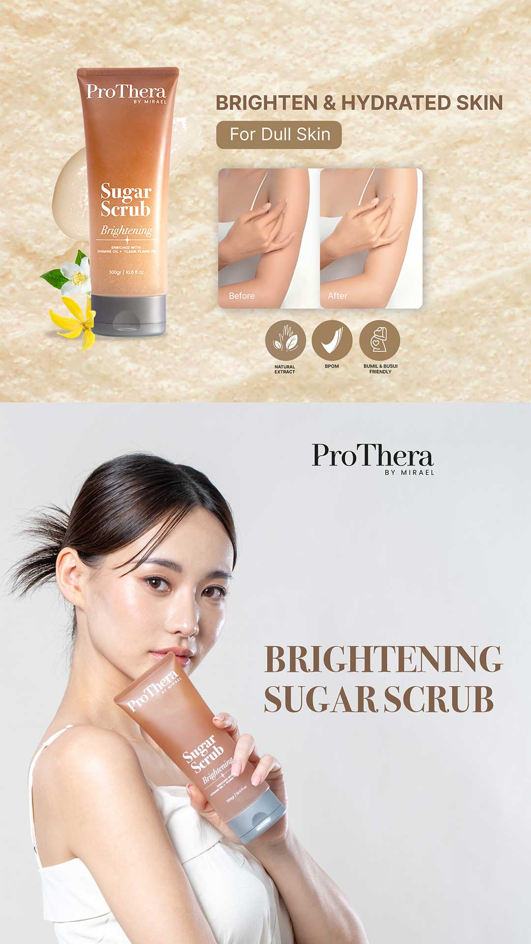 Jual ProThera by Mirael Brightening Jasmine Ylang Ylang Sugar Scrub ...