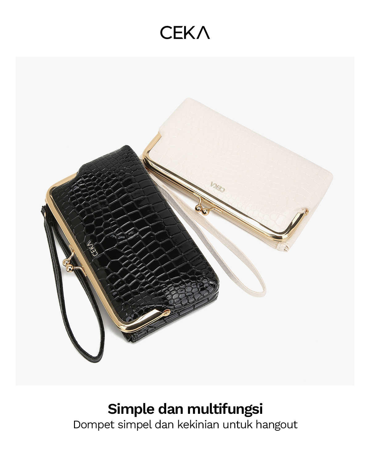 Jual CEKA Dompet Panjang Wanita Tas Clutch Wanita Kulit Croco - Savnion ...