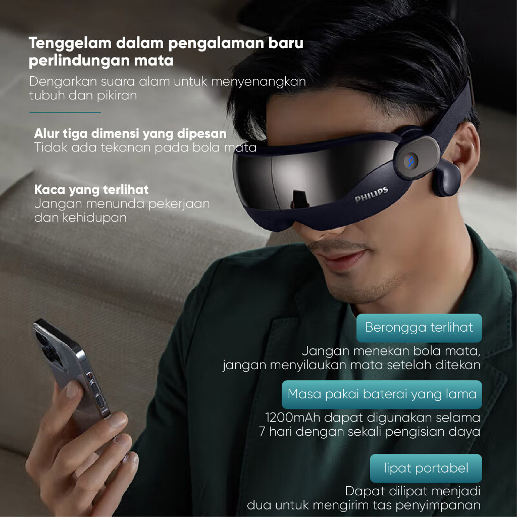 Jual Philips Massage PPM2702 Pijat Eyes Bone Transmission Music / 5 ...