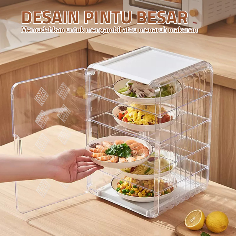 Jual GM Bear Tudung Saji Rak Makanan Akrilik 5 Susun 2160 - Food Rack ...