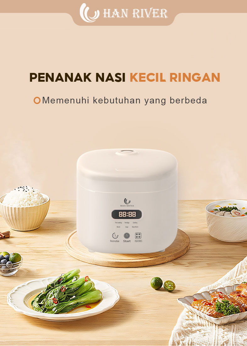 Jual HAN RIVER Rice Cooker HRRC01GD-02 1.2L Magic Com touch screen ...