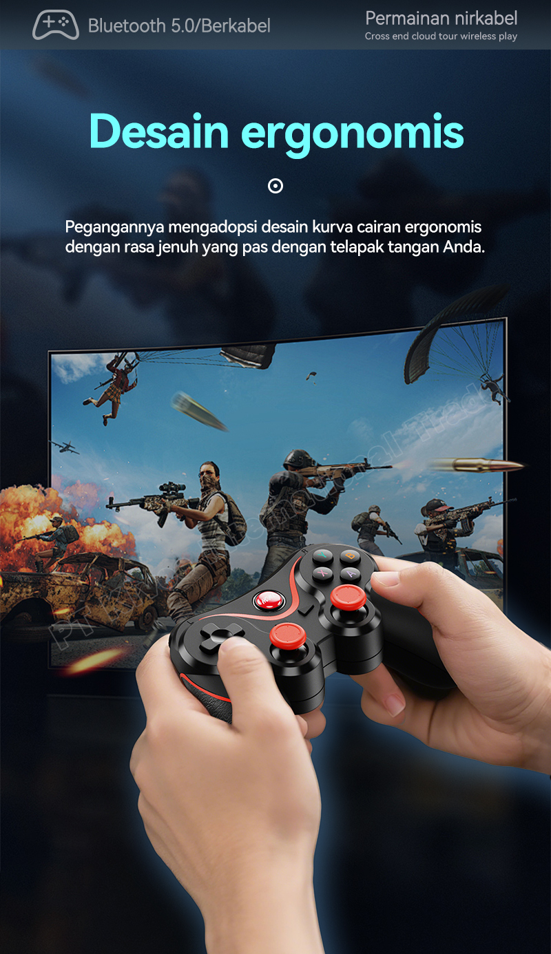 Jual YLV Controller Joystick K23 Gamepad Bluetooth X3 for IOS Windows ...
