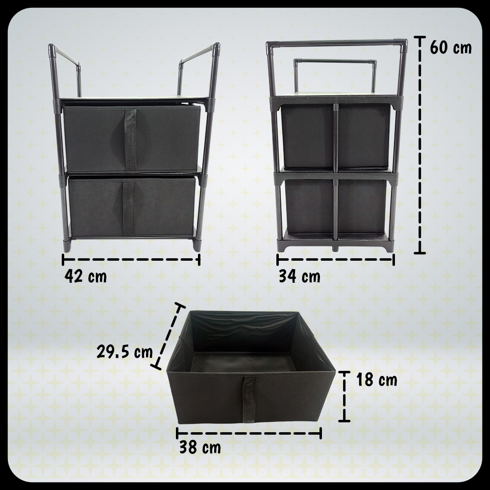 Jual Rak 3 Susun 2 Laci Rak Penyimpanan Minimalis Modern Storage Rack ...