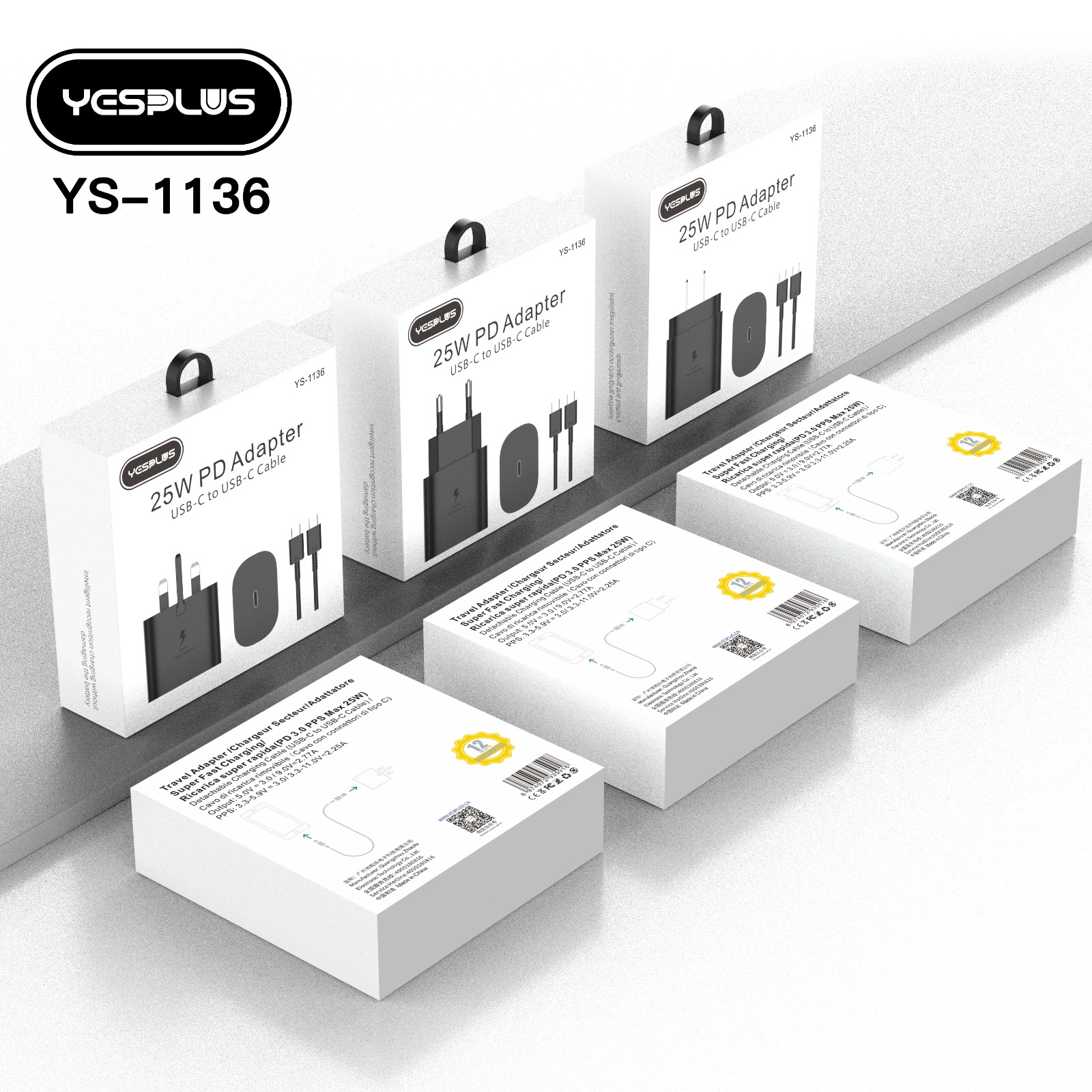 Jual Charger YESPLUS YS-1136 25w Kabel Type-C to Type-C Super Fast ...