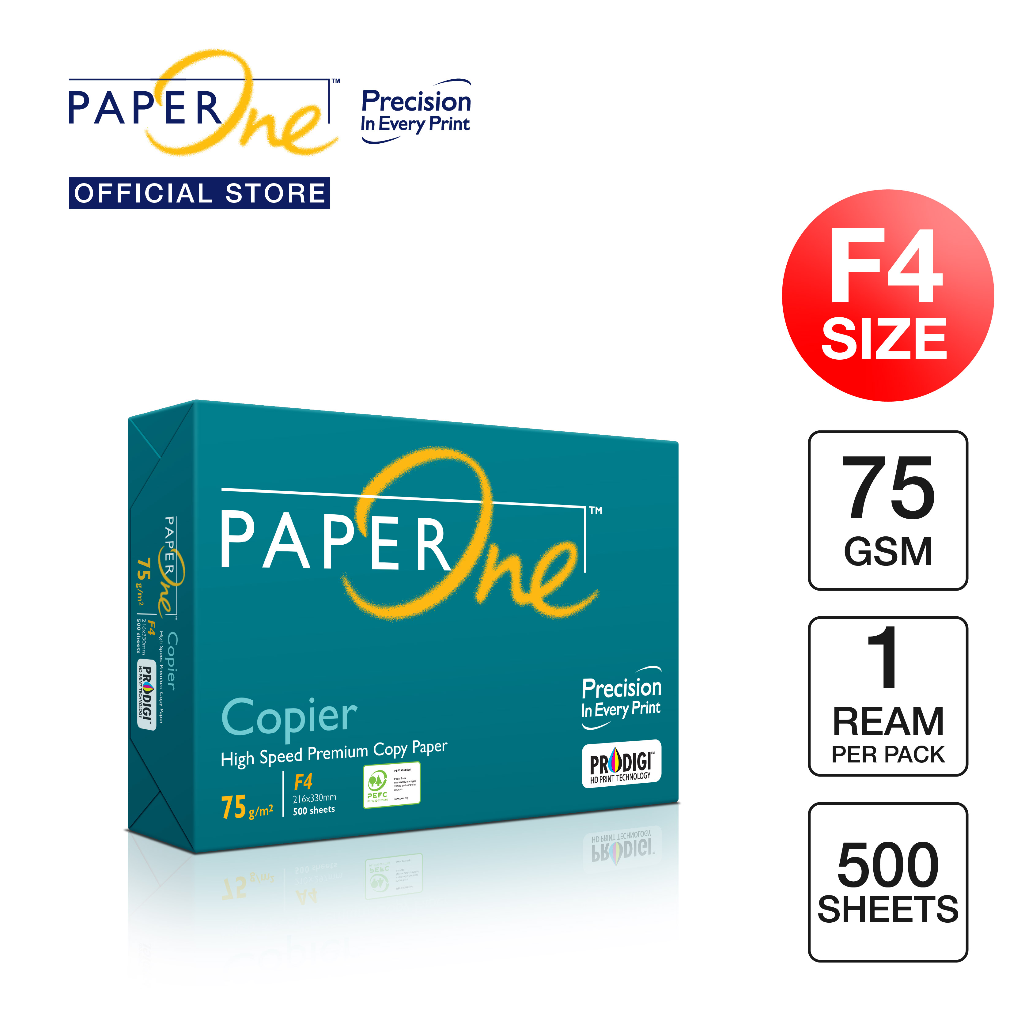 Jual PaperOne Kertas F4 75gr Copier 1 Rim (500 lembar) Kertas HVS F4 ...