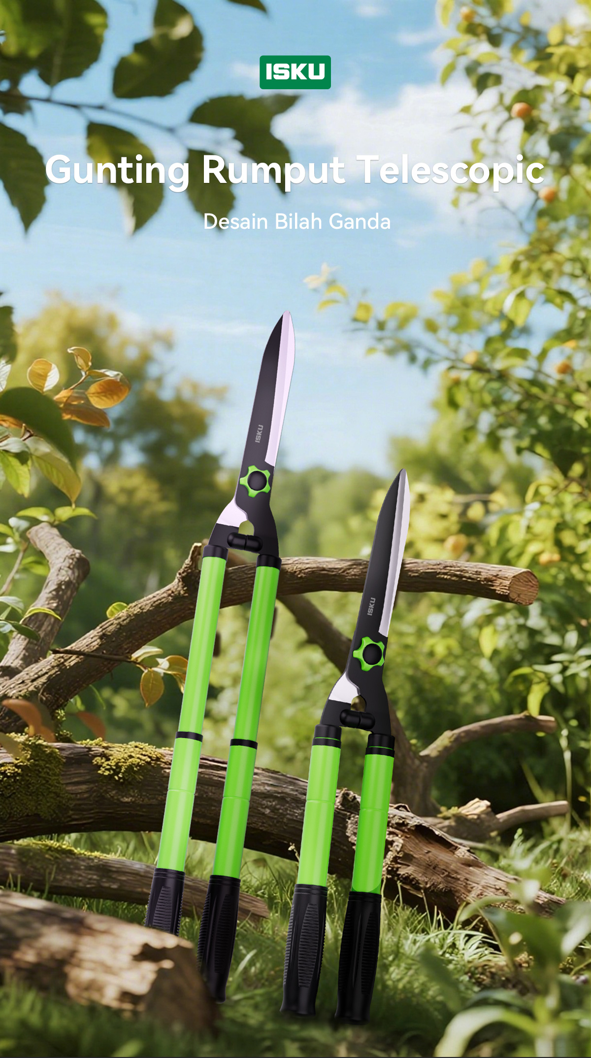 Jual ISKU Gunting Rumput Telescopic Gunting Teleskopik Gunting Rumput ...