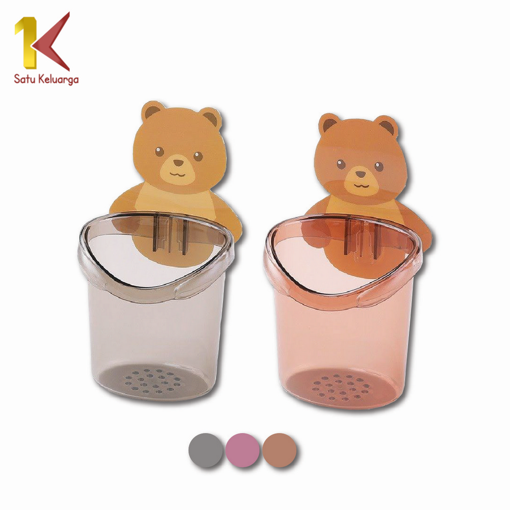 Jual EC Eceran Satu Keluarga Rak Tempel Tempat Sikat Gigi Bear C452 ...