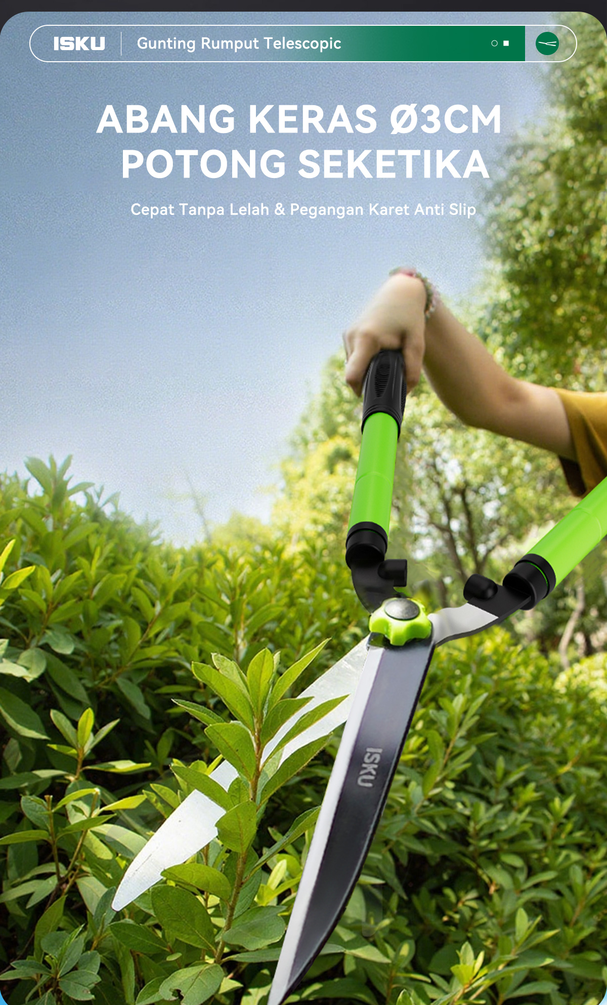 Jual ISKU Gunting Rumput Telescopic Gunting Teleskopik Gunting Rumput ...
