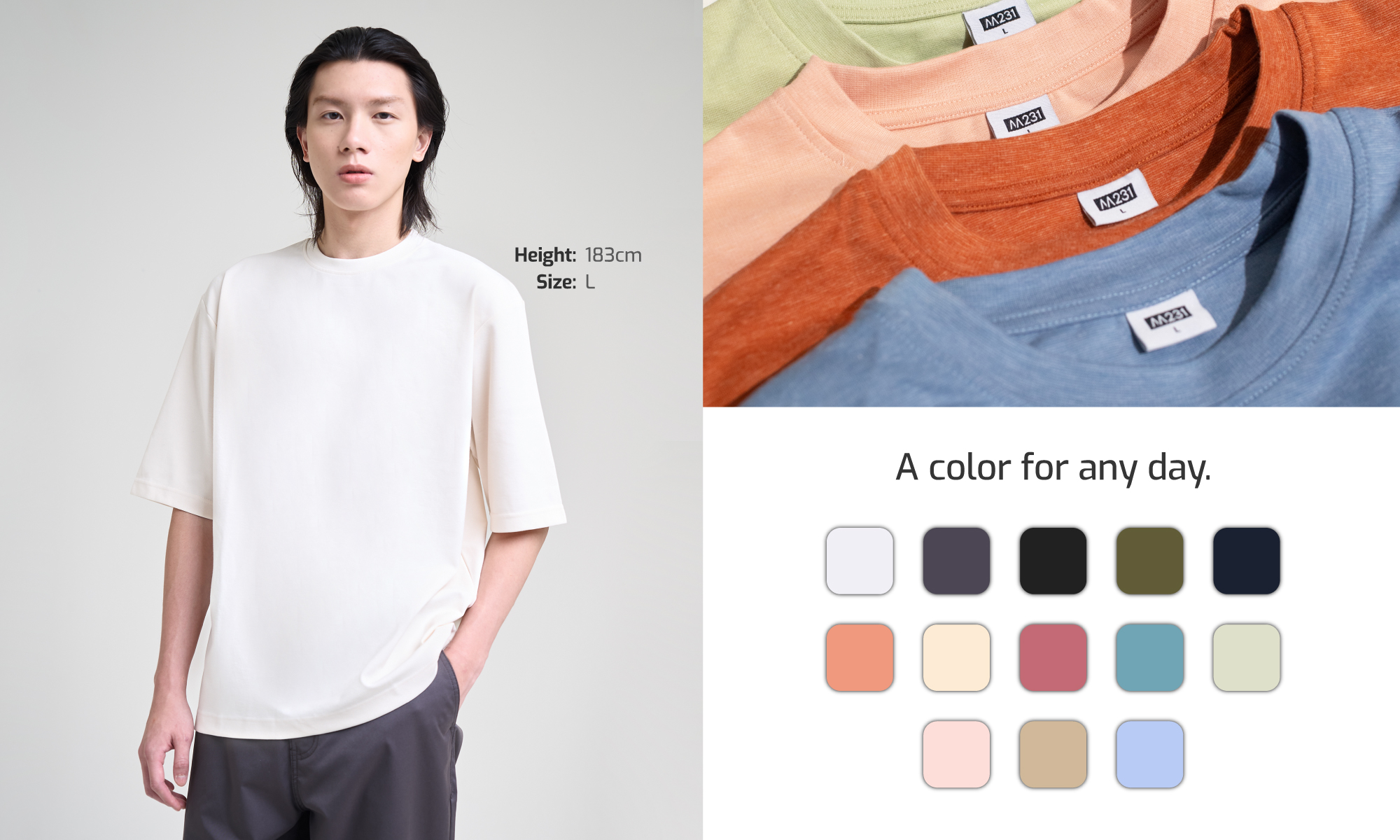 Jual M231 T-Shirt Ponte Heavyweight Polos Oversized Pendek Dusty Pink ...