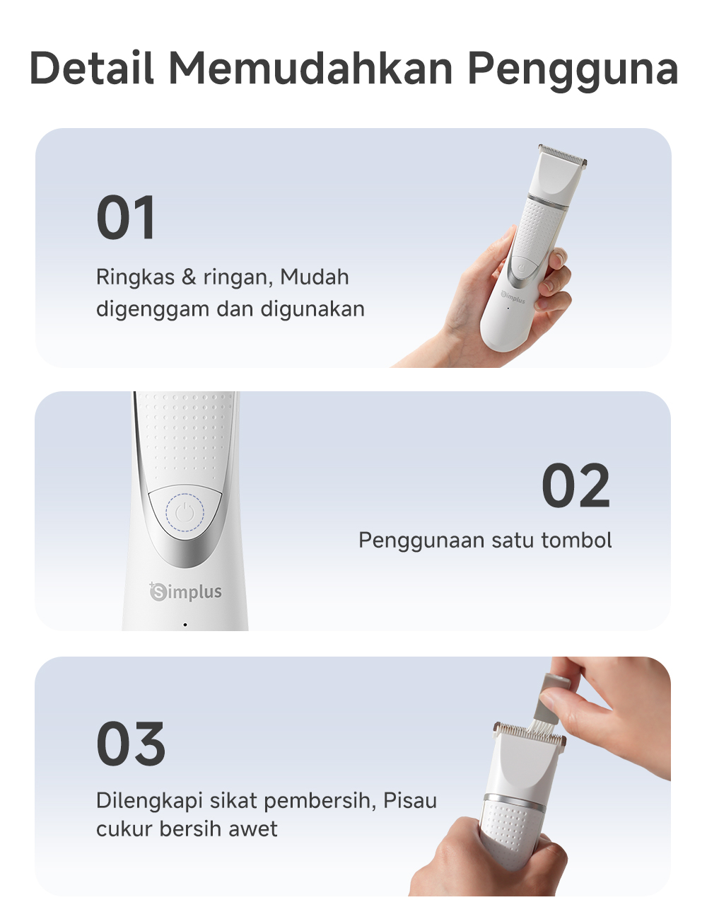 Jual Simplus Alat Cukur Bulu Hewan Peliharaan Cordless 4-in-1 ...