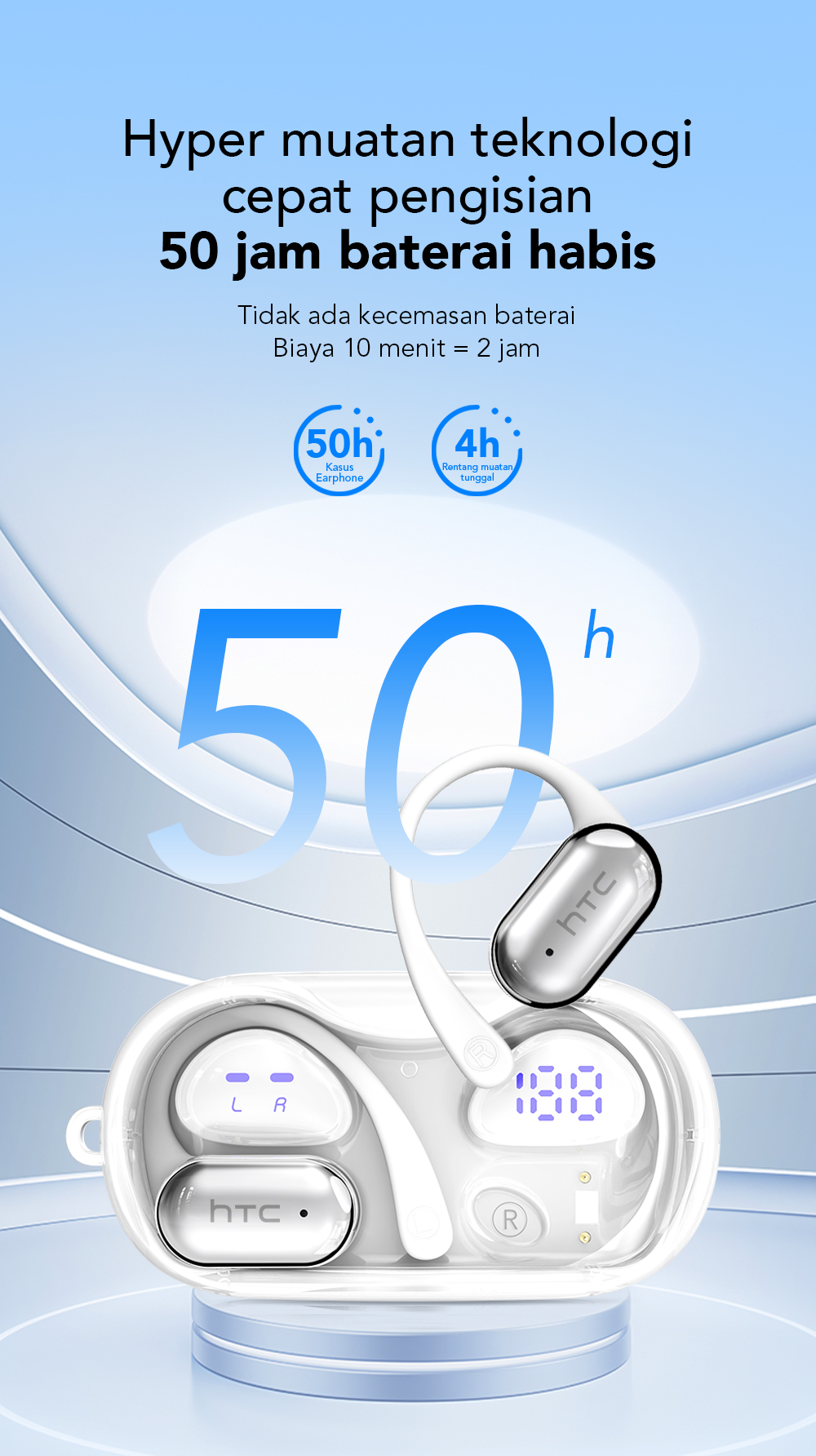 Jual HTC NE37 Earphones V6.0 Al Smart Real-Time Translation Wireless ...