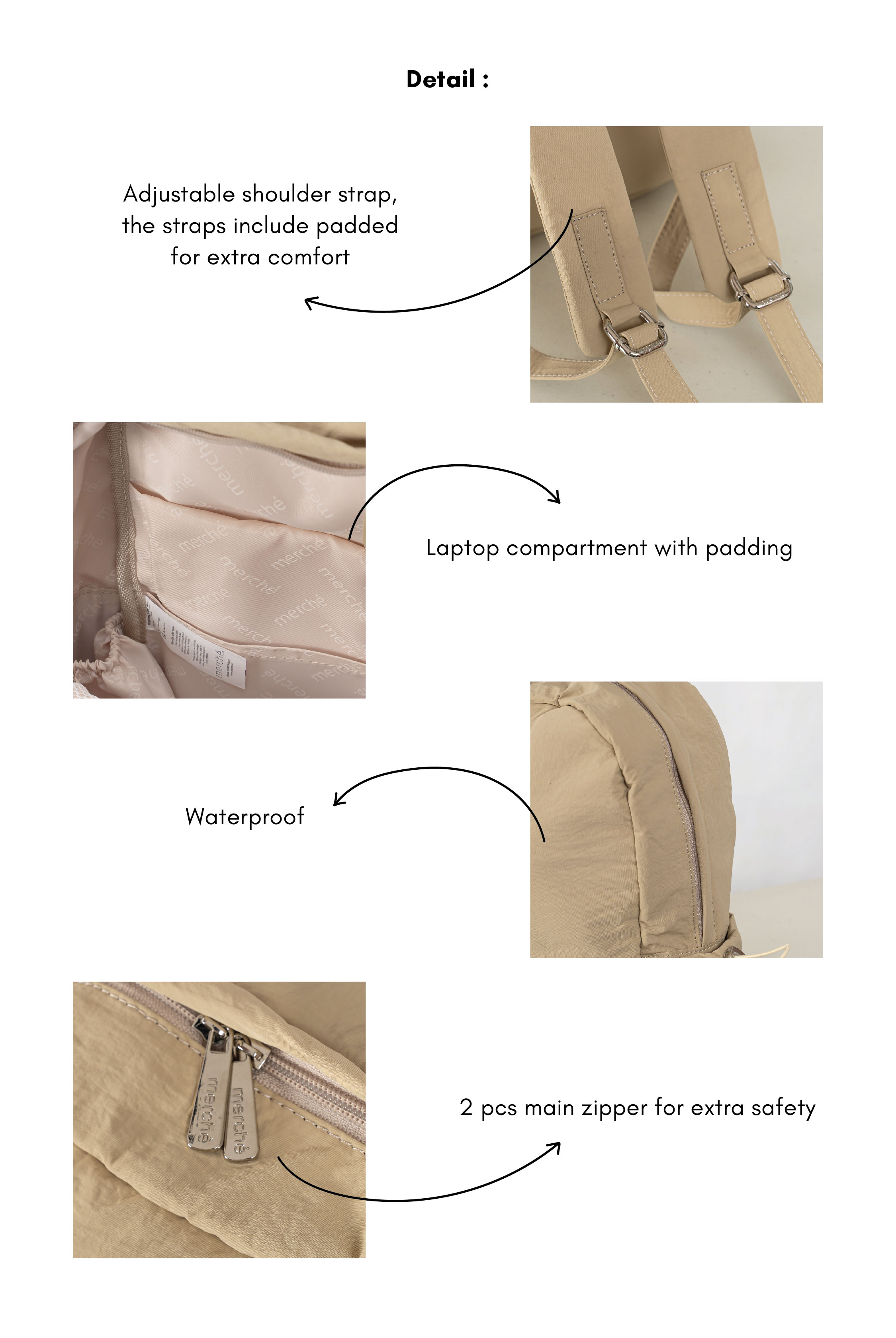 Jual Merche Tas Ransel Wanita Bona | Shopee Indonesia