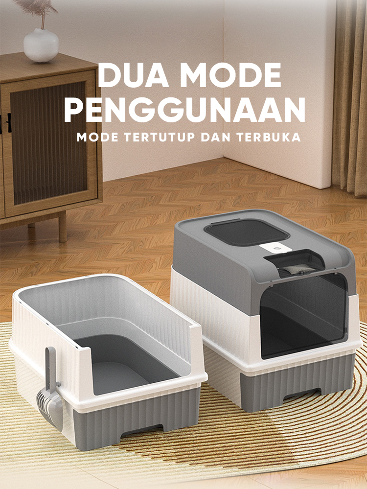 Jual FOCAT Pet Litter Box Kucing Tertutup M30 Cat Litter Box / Bak ...