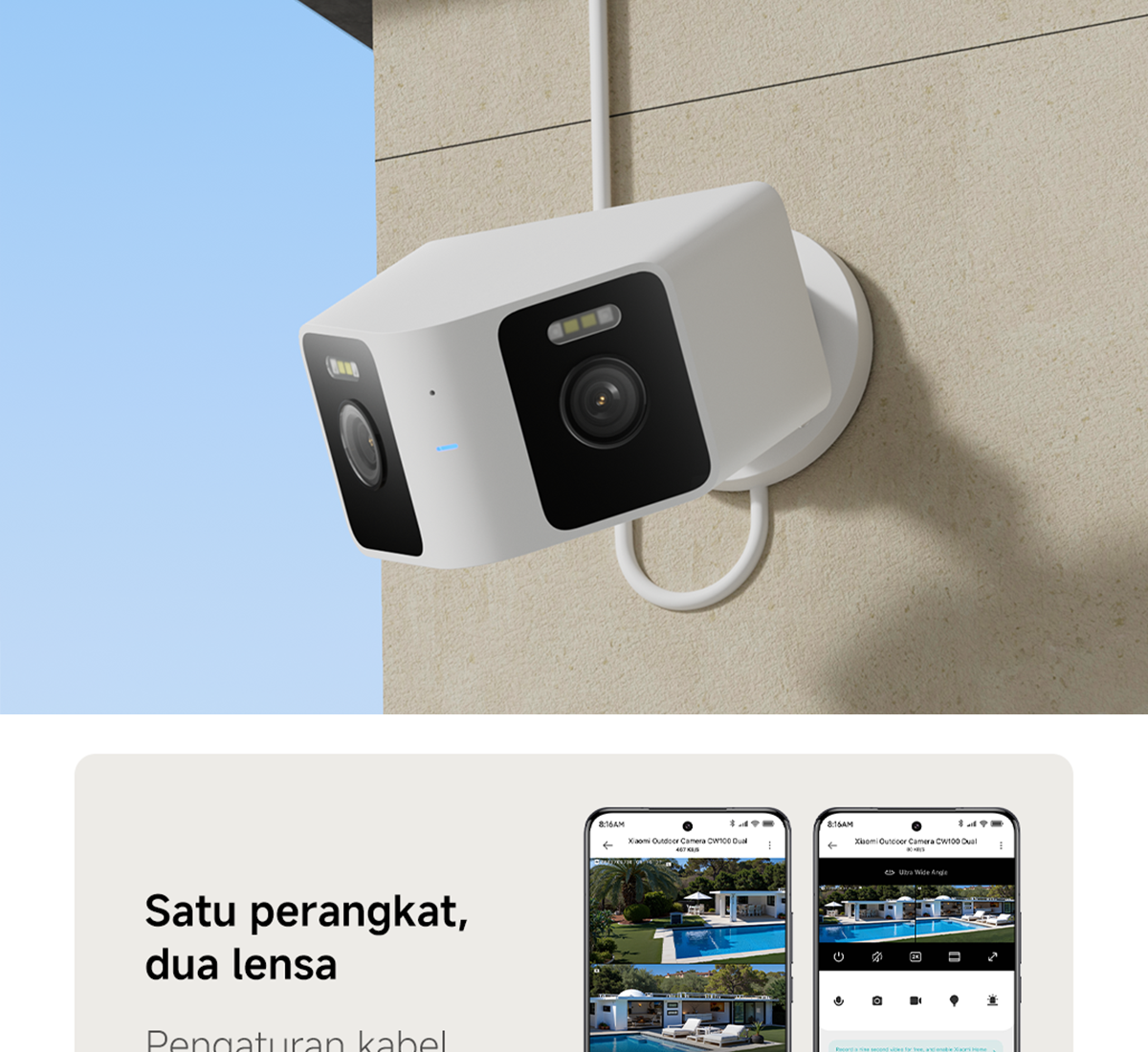 Xiaomi CW100 kültéri dual kamera, fehér EU BHR07UIEU | Vásárolj online
