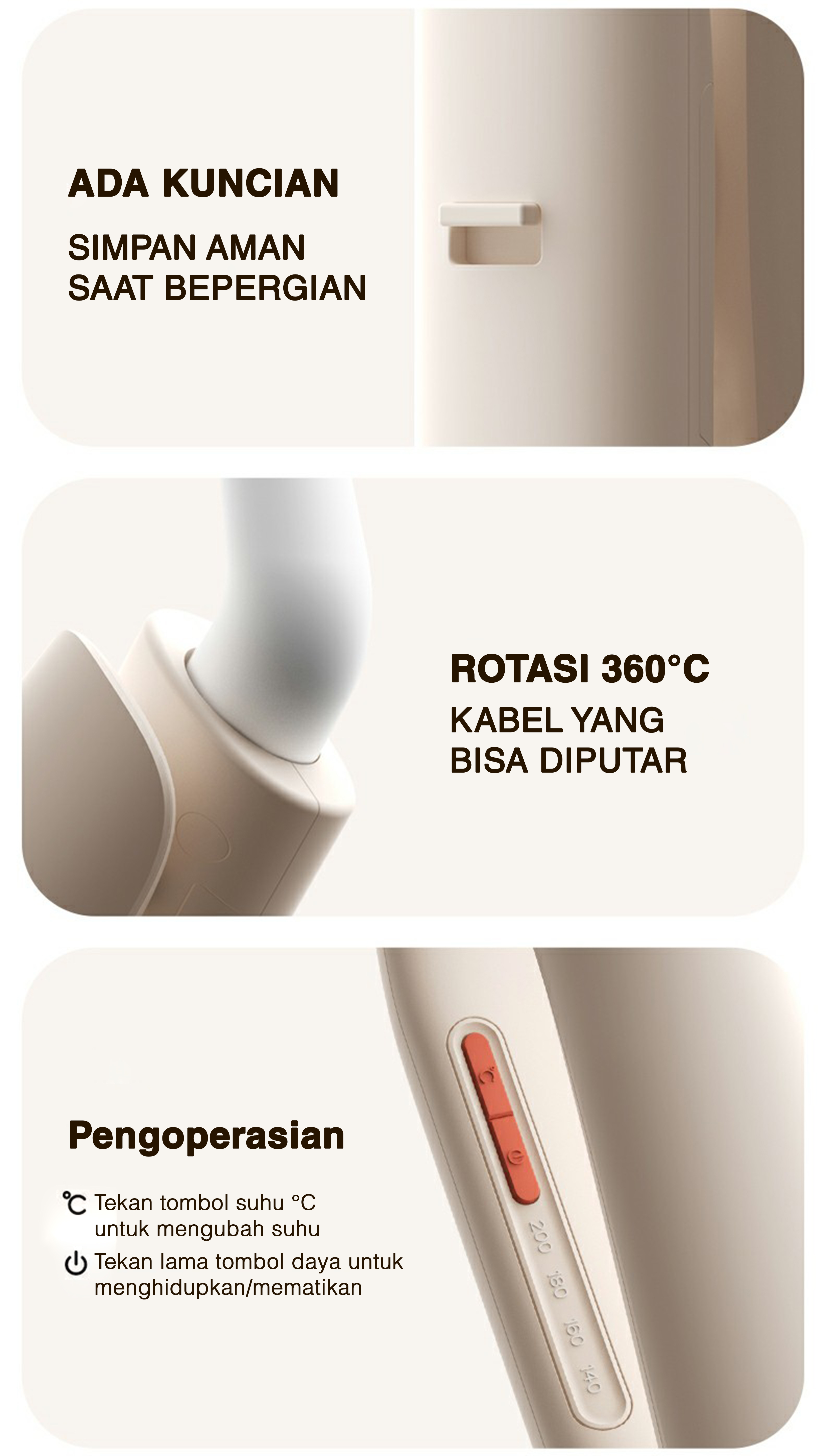 Jual Lena Root Lift Hair Styler LN-H8 - Catokan Rambut Anion Negative ...