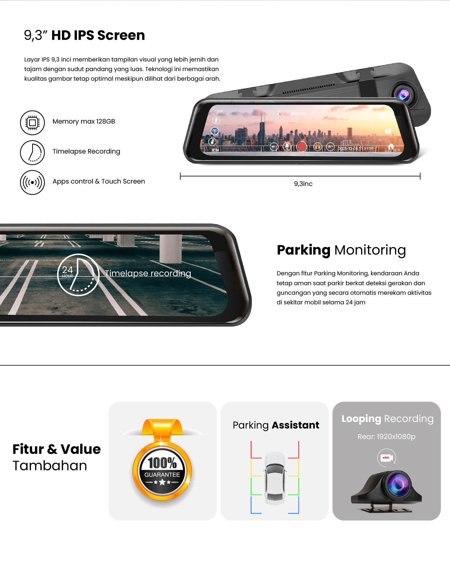 Jual DR.Cam+ C10 WIFI Alpha Dashcam Spion DVR Mobil 9.3