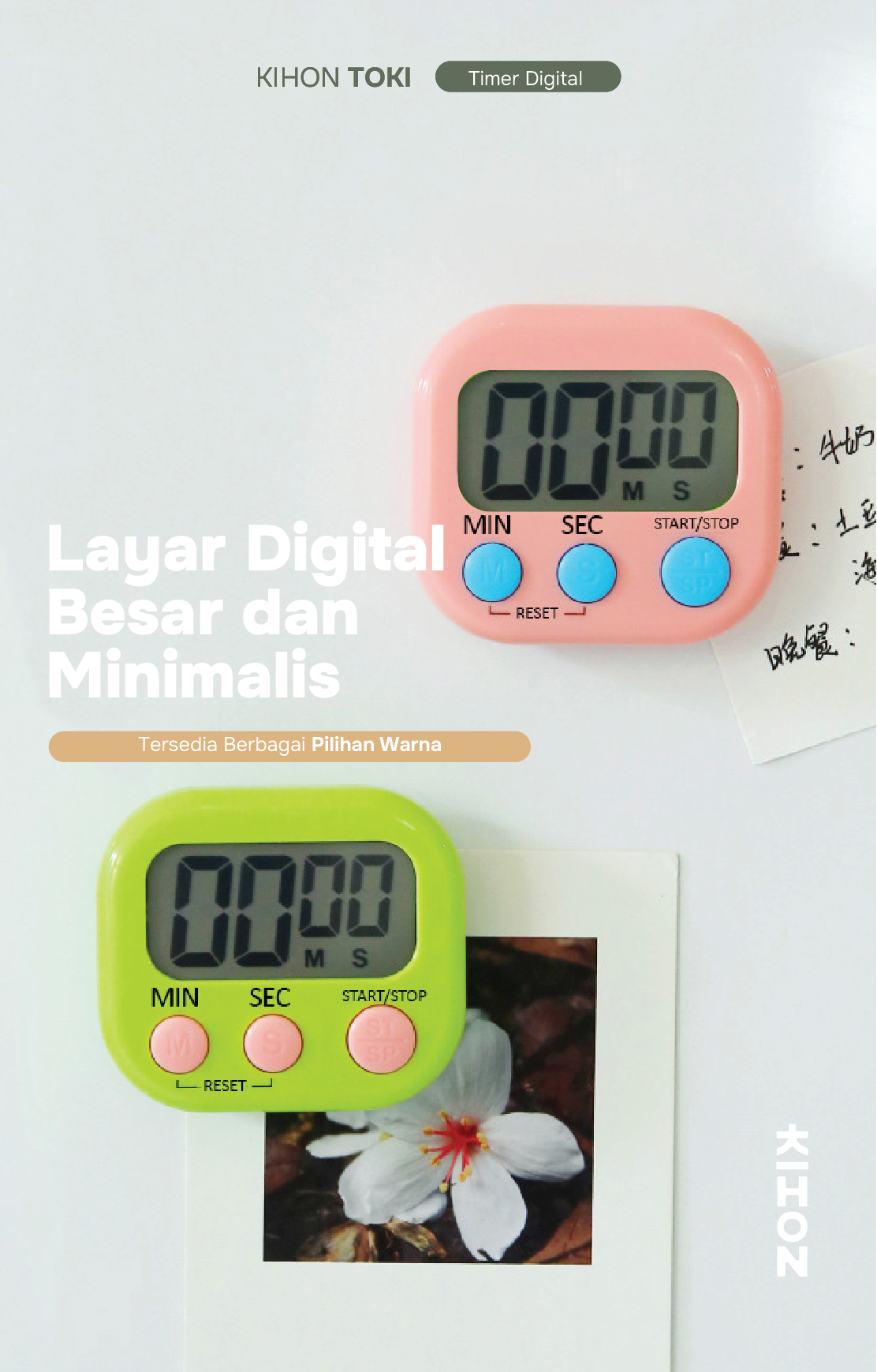 Jual KIHON TOKI Timer Digital LCD Presisi Milisecond Magnet & Stand On ...