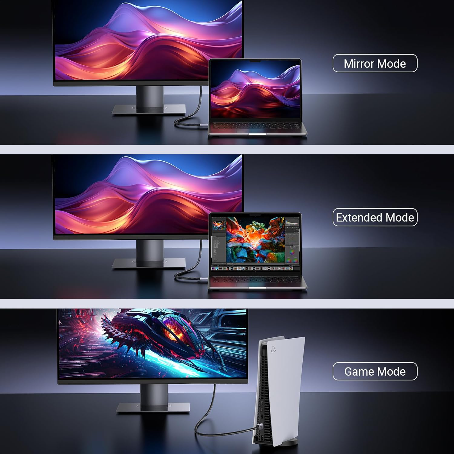 UGREEN HDMI 2.1 Kabel 8K 60Hz 4K 240Hz 165Hz 144Hz 120Hz 48gbit S Hoge Snelheid Ultra Hd Earc Hdr 10 Hdcp Dolby Vision Vrr Compatibel Met Tv Ps5 Ps4 Xbox Series X Monitor Laptop 3m 683124751