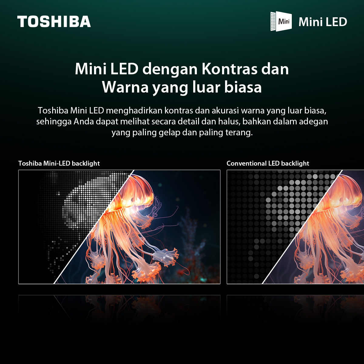 Jual [AI 4K Mini LED 165Hz] Toshiba TV 65