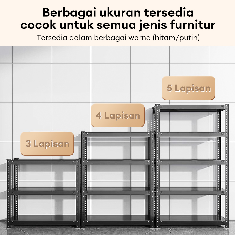 Jual BMZAR Rak Besi Siku 5/6 Susun Rak Supermarket Rangka Besi Penahan ...