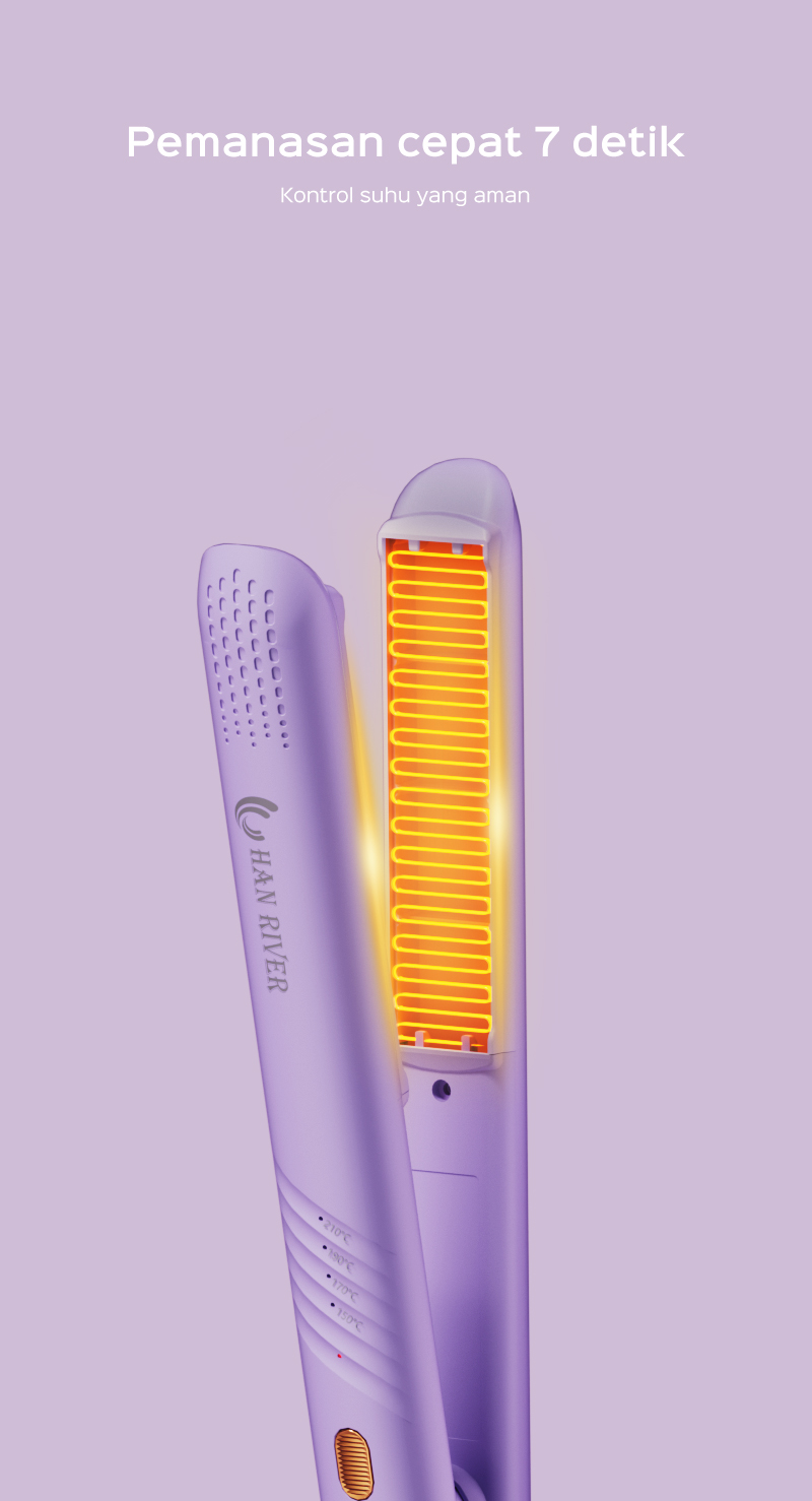Jual HAN RIVER Catokan Rambut 2 in 1 Hair Straightener Catok Rambut ...