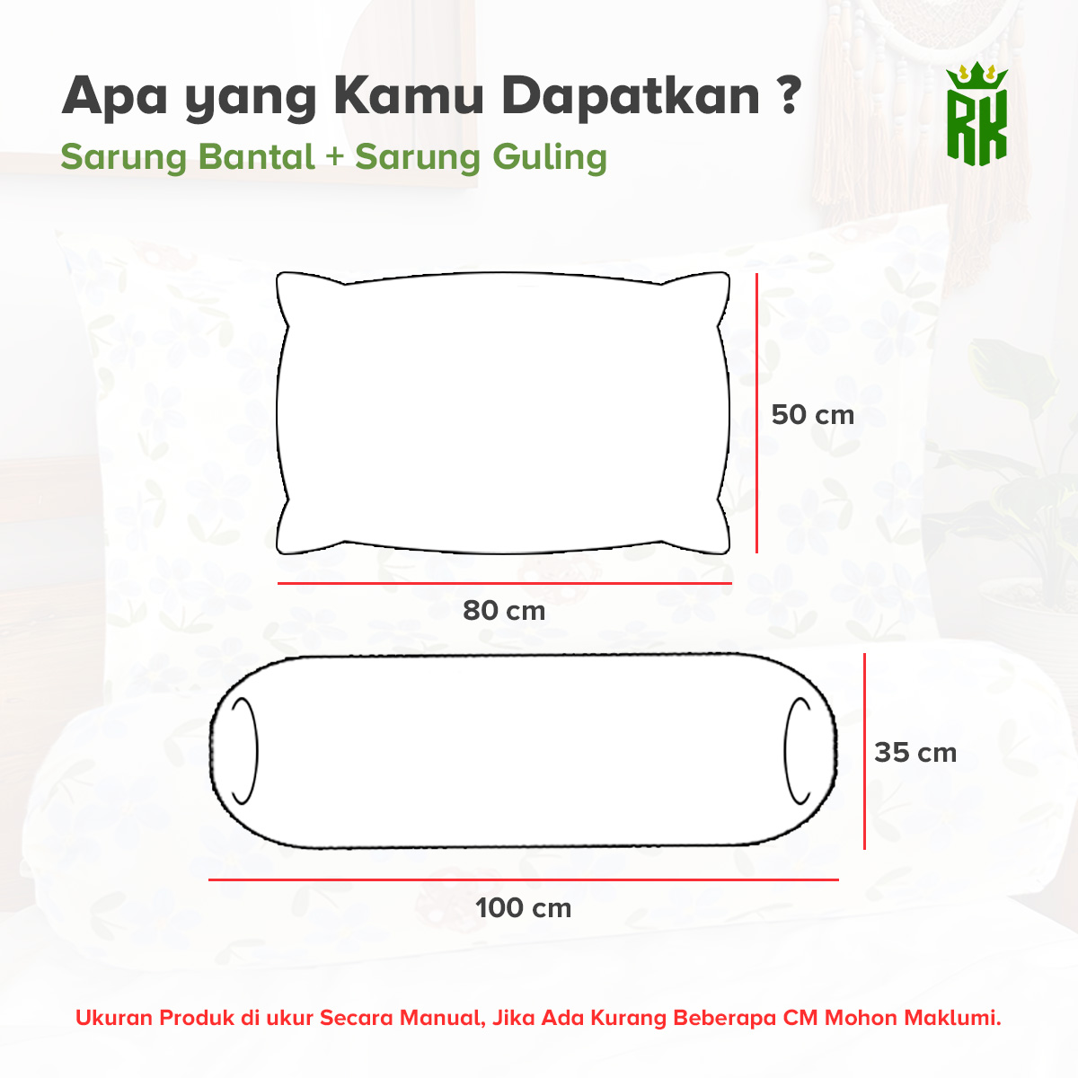 Jual RAJA - Paket 2PCS, 4PCS, & 6PCS Sarung Bantal & Sarung Guling ...