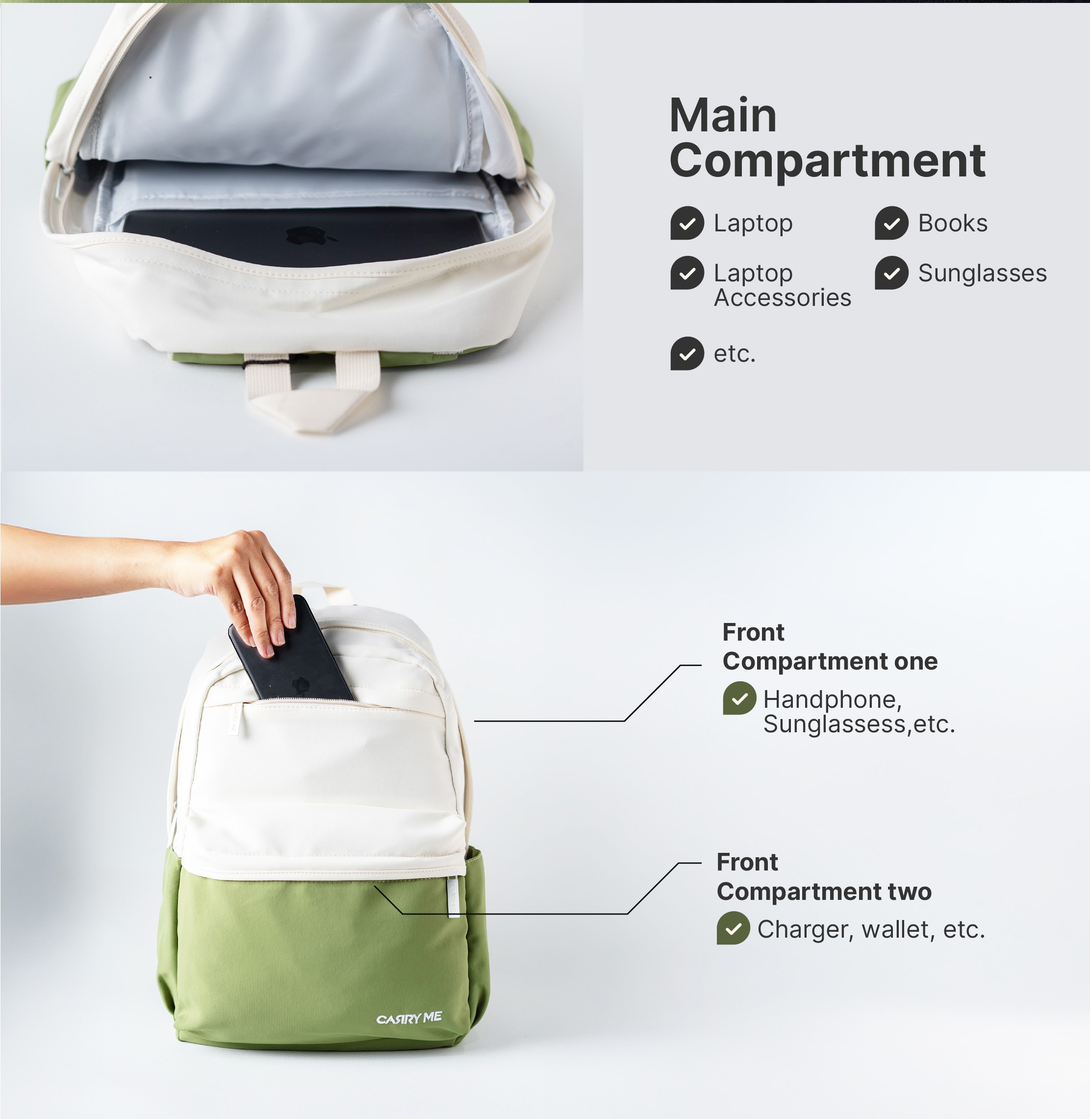 Jual Carry Me - Hinata Backpack Premium / Ransel Wanita | Shopee Indonesia