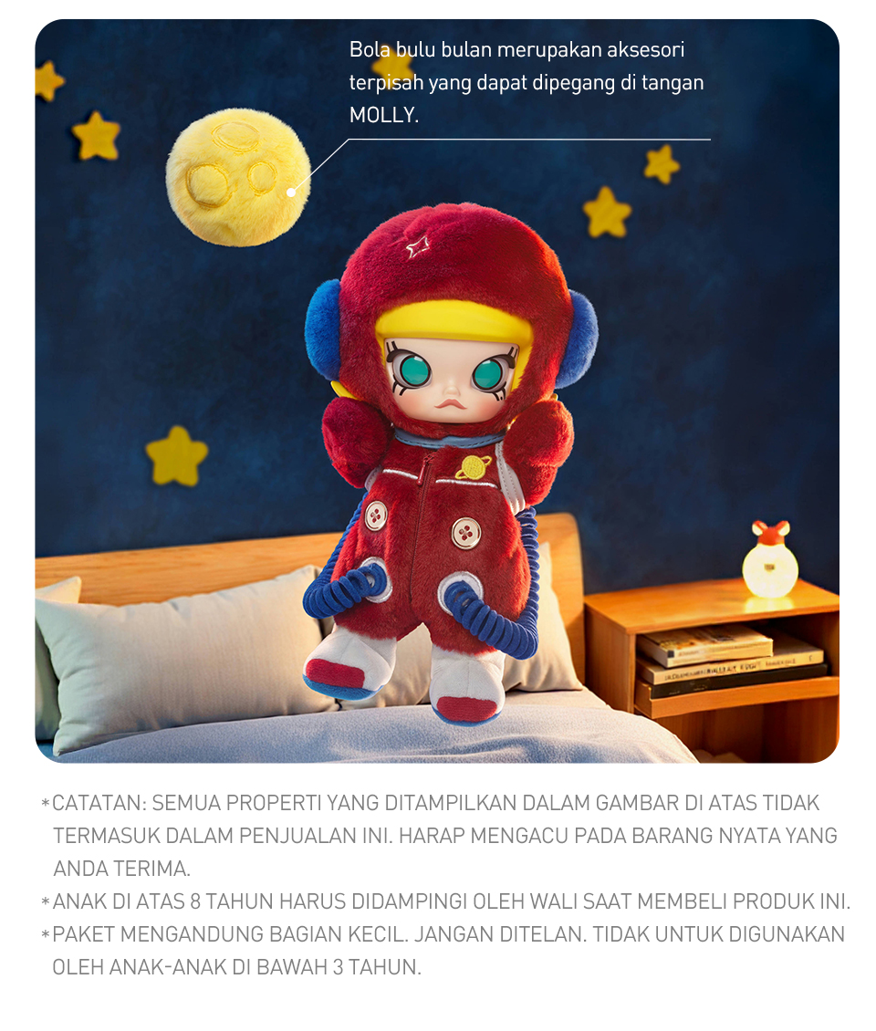 Jual POP MART MOLLY Hello, Moon 1/8 Action Figure BJD Birthday