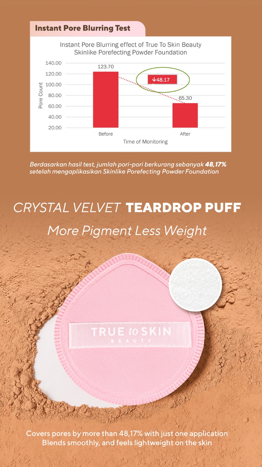 Jual True to Skin - Skinlike Porefecting Powder Foundation | Shopee ...