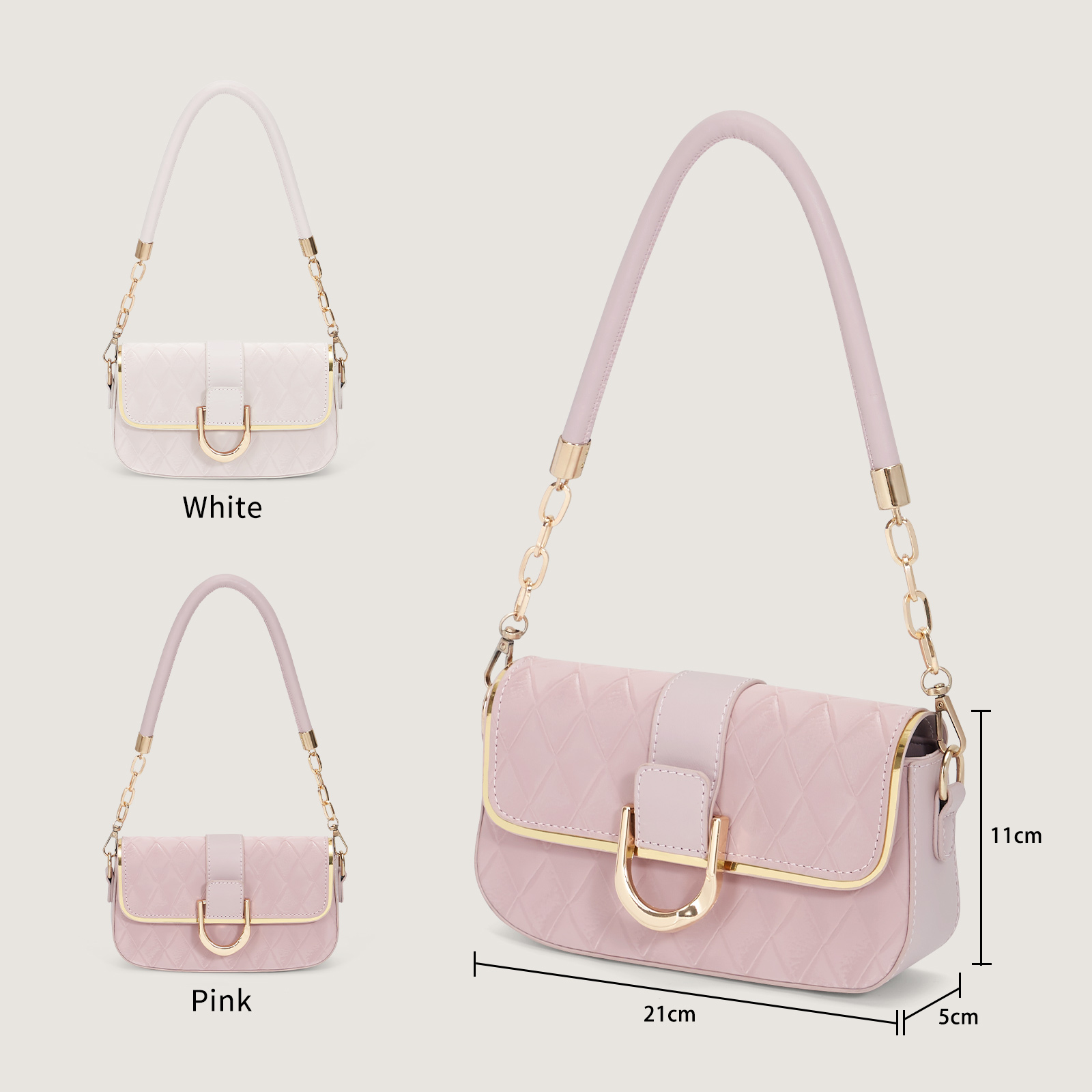 Jual Pink stok tersedia RAINSMORE Tas Bahu Wanita – Sweet Korean Style ...