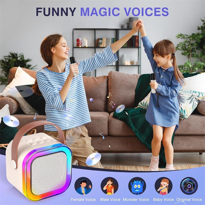 Jual Karaoke Mini Speaker Bluetooth Wireless With Mic Portable Super ...