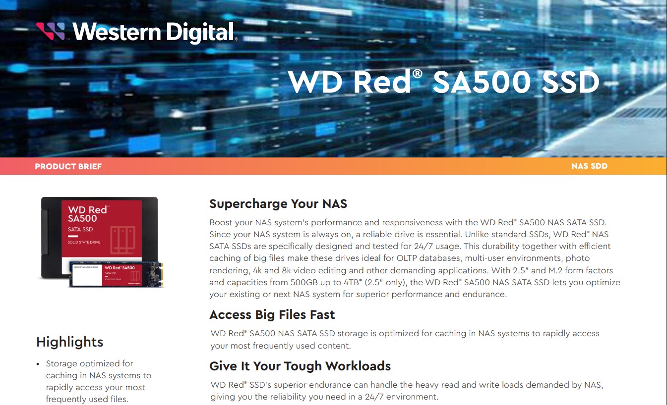 Wd Red Sa500 Ssd Sata 4tb Western Digital 4TB WD Red SA500 NAS 3D