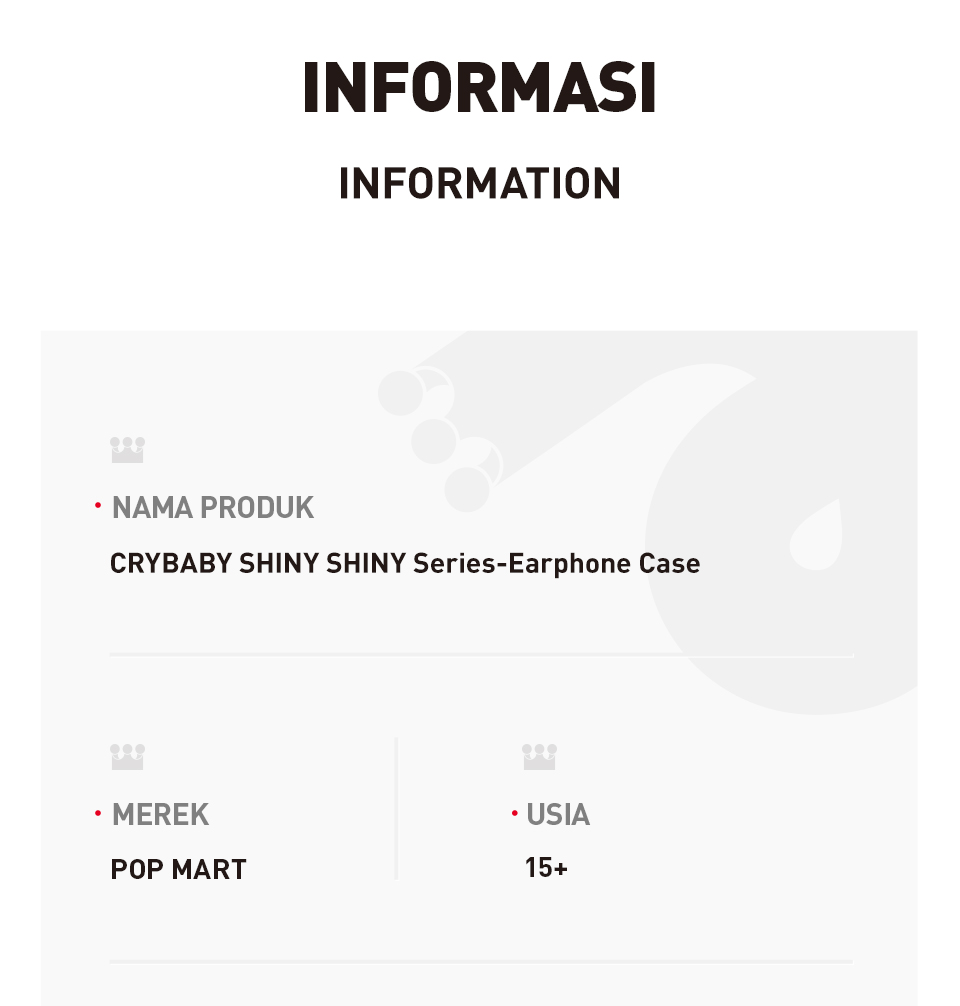 Étui 360° Pop Mart Pour Écouteurs - Série Crybaby Shiny Shiny - Or - Neuf Authentique