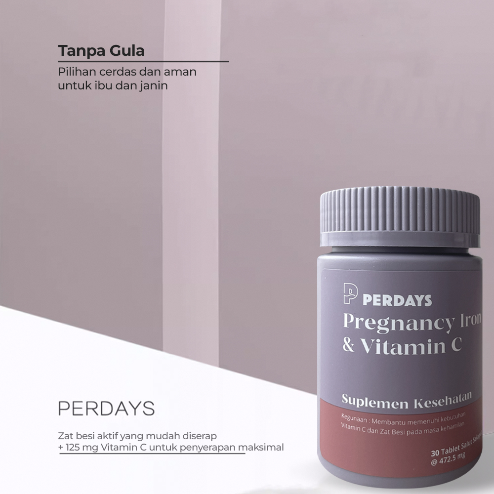 Jual Perdays Pregnancy Iron & VC + Perdays Calcium Complex (Mix 4 Botol ...
