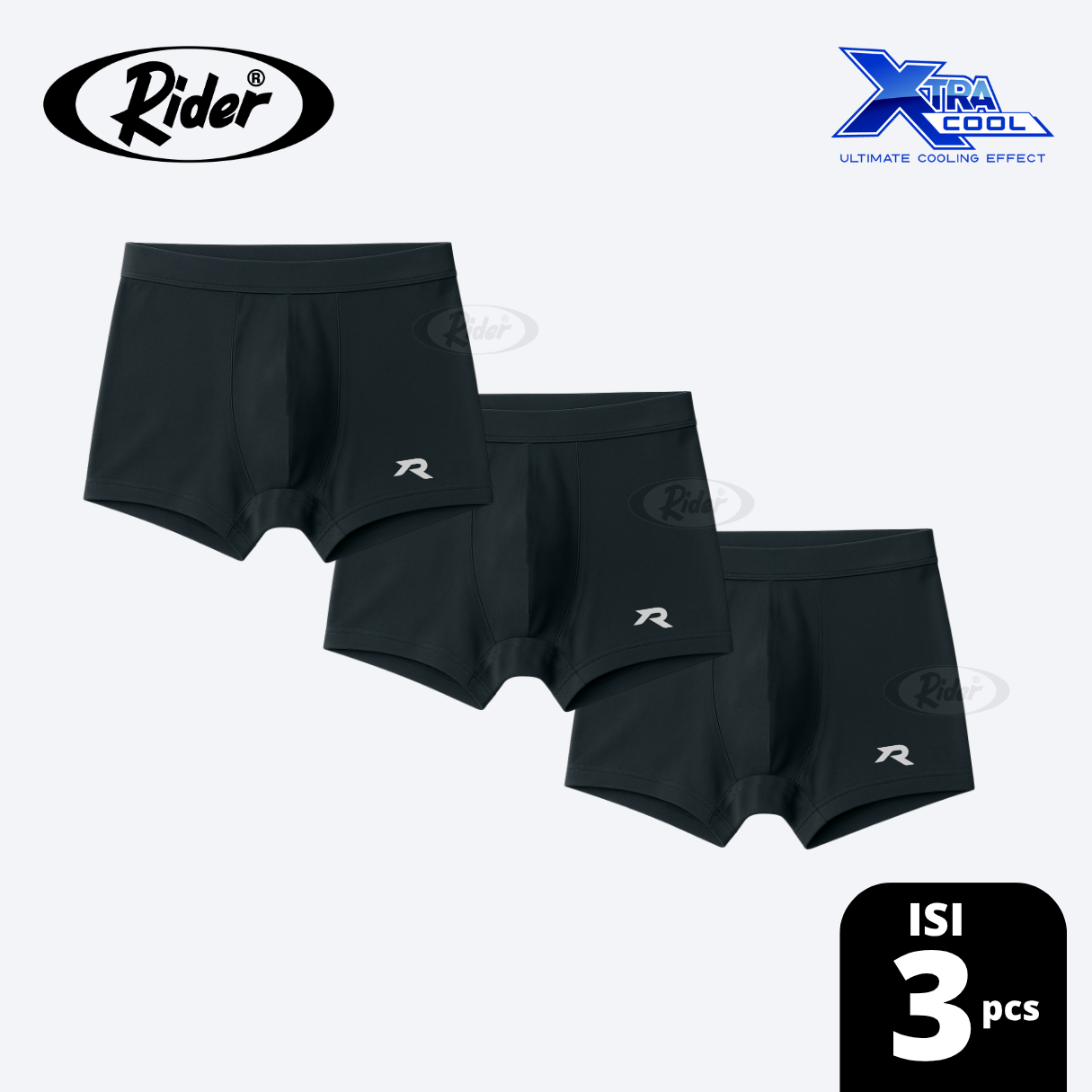 Jual Rider Black Edition - Boxer Pria Ultrasoft R821B isi 3 Pcs ...