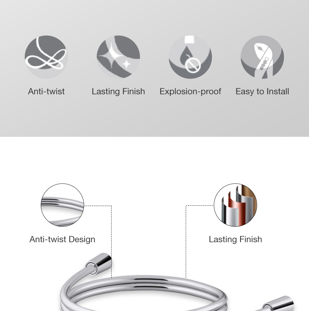 Jual KOHLER Anti-Kink Selang Shower Hose 1.5M Polished Chrome K-11628T ...