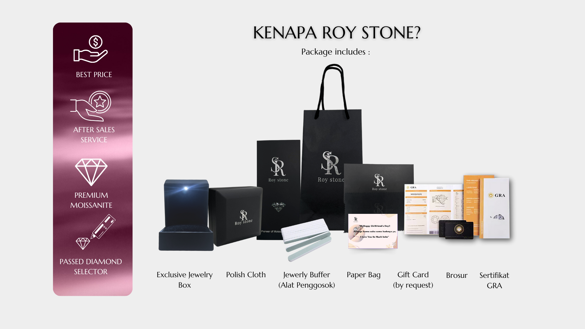 Jual Roystone_Moissanite Kalung Wanita Original Sertifikat GRA ...