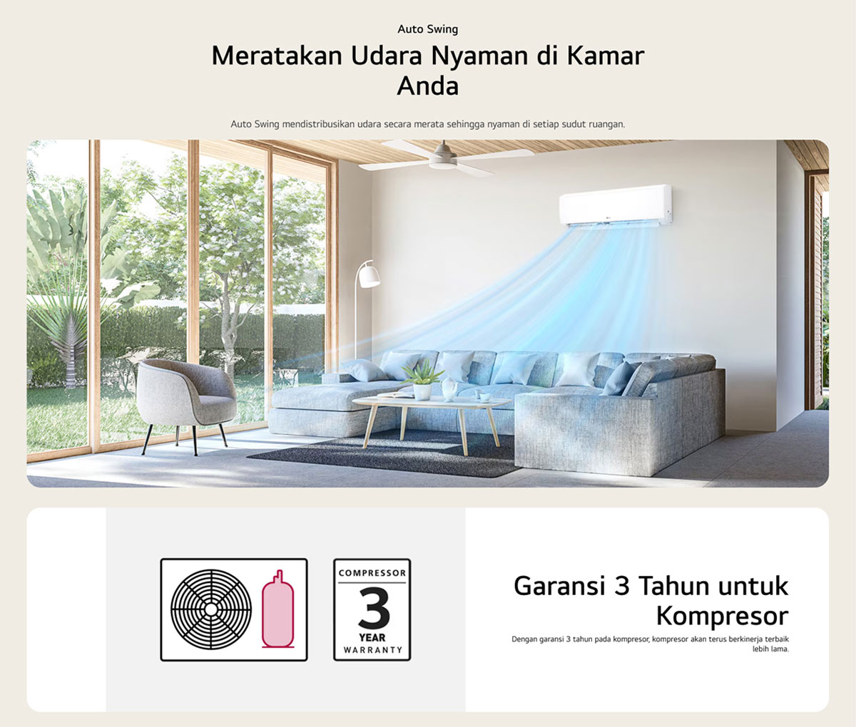 Jual LG Air Conditioner / AC 2pk - New Hercules - Turbo Cooling Auto ...