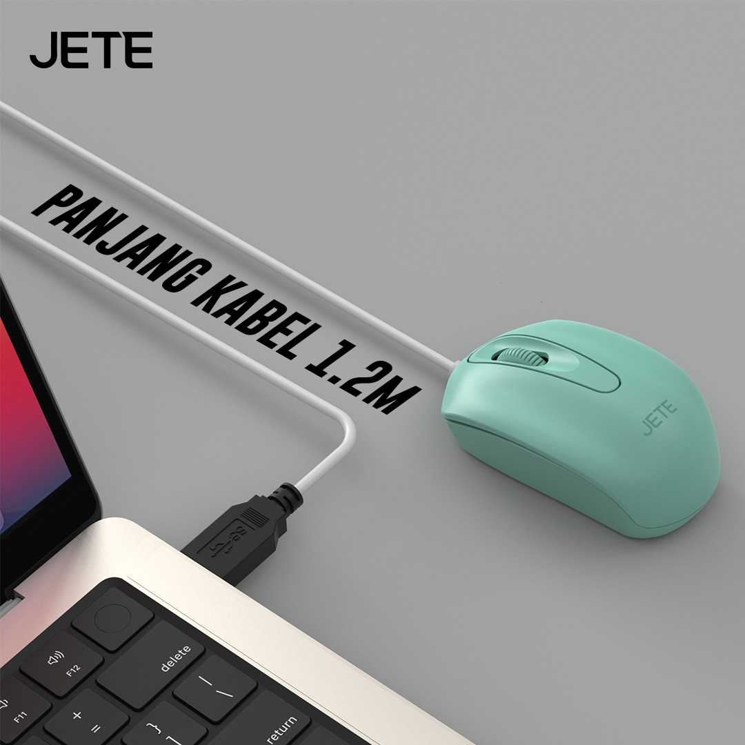 Jual JETE MO101 Mouse Kabel 1200 DPI Optical Technology - Garansi Resmi ...