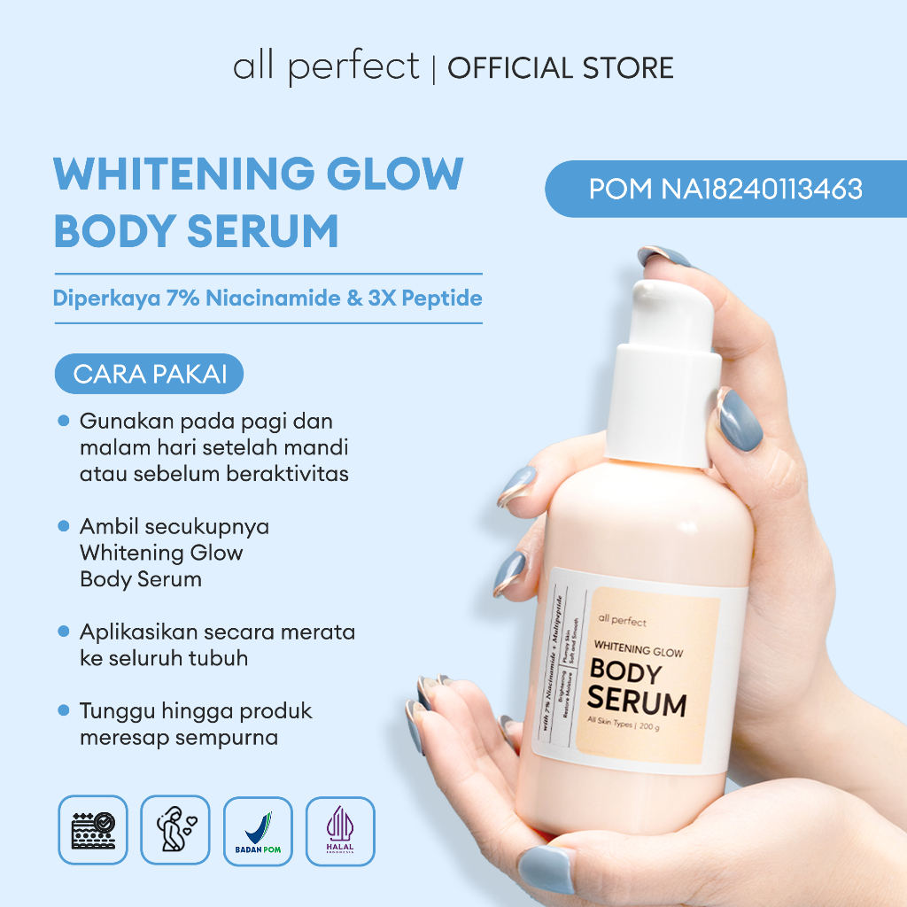 Jual All Perfect Whitening Glow Body Serum With 7% Niacinamide ...