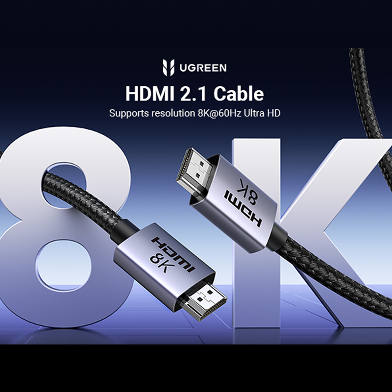 UGREEN HDMI 2.1 Kabel 8K 60Hz 4K 240Hz 165Hz 144Hz 120Hz 48Gbit/s Hoge Snelheid, HDMI Kabel Ultra HD eARC HDR 10 HDCP Dolby Vision VRR Compatibel met TV/PS5/PS4/ Xbox Series X/Monitor/Laptop (5M