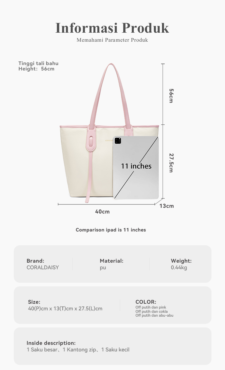 Jual CORALDAISY Tas Wanita 2026 Tote Bag Handbag Tas Bahu Kapasitas ...