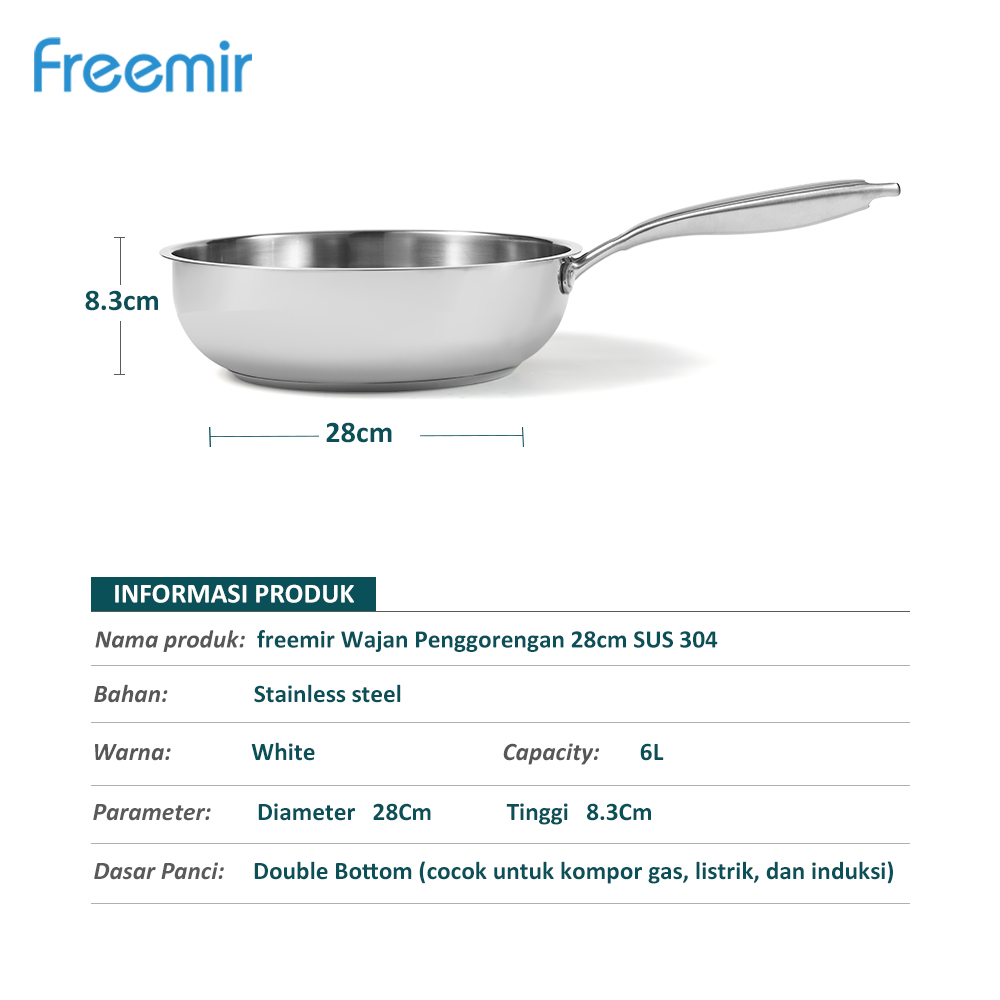 Jual Official freemir Kitchen steaming stir-frying and boiling set 304 ...