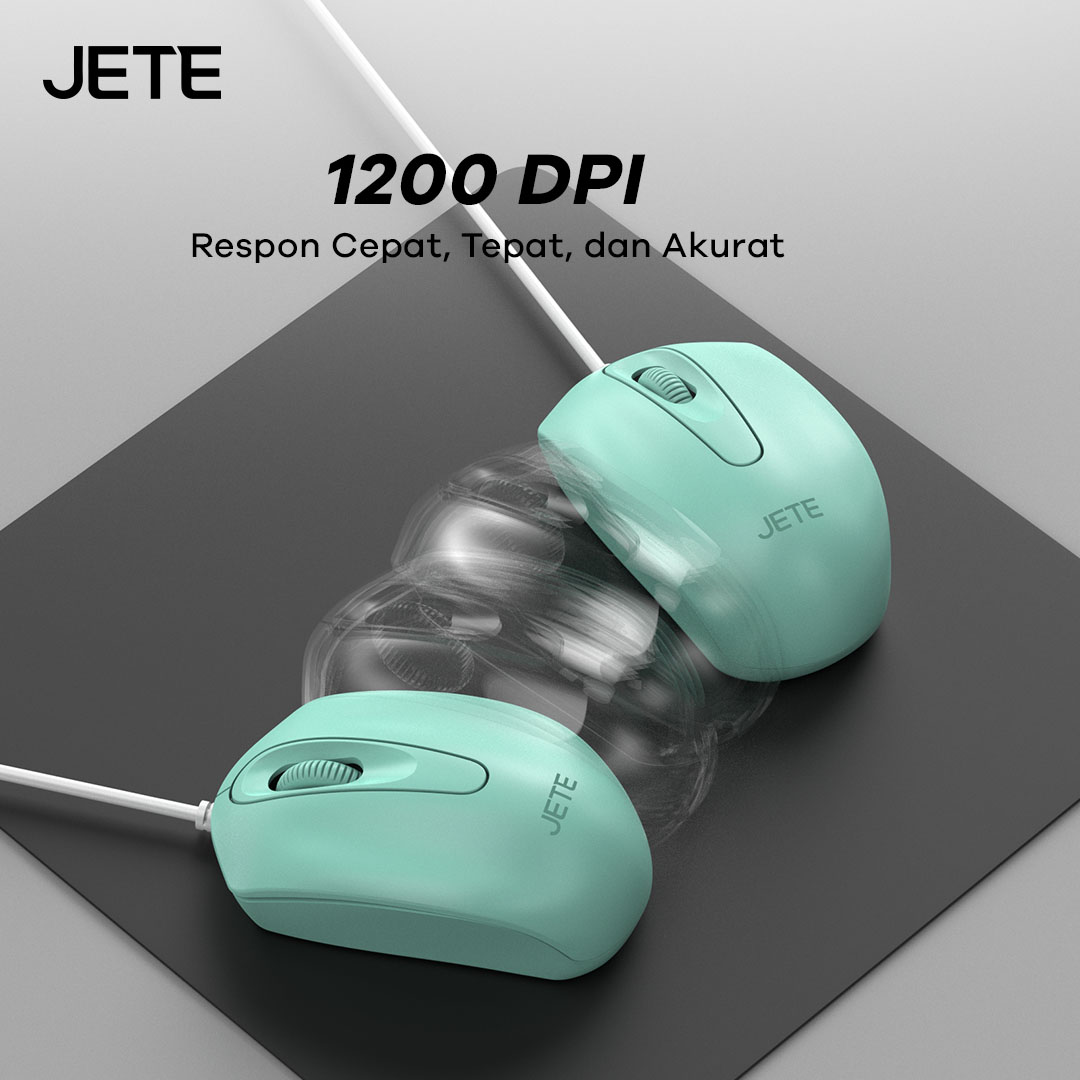Jual JETE MO101 Mouse Kabel 1200 DPI Optical Technology - Garansi Resmi ...
