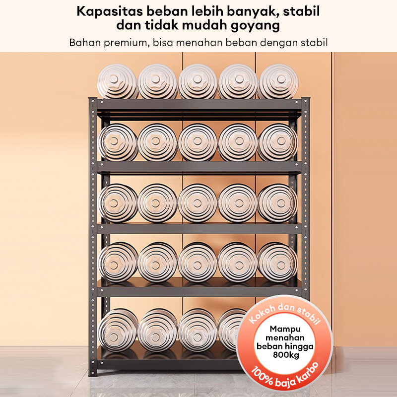 Jual BMZAR Rak Besi Siku 5/6 Susun Rak Supermarket Rangka Besi Penahan ...