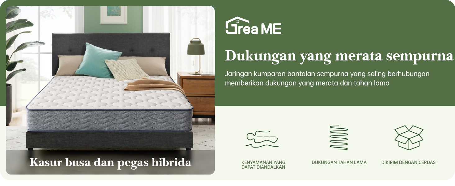 Jual Gratis Bantal Kasur Pegas Saku Kain Ice Silk Dingin 20/26cm Kasur ...